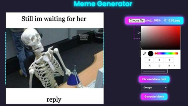 Basic Meme Generator tool