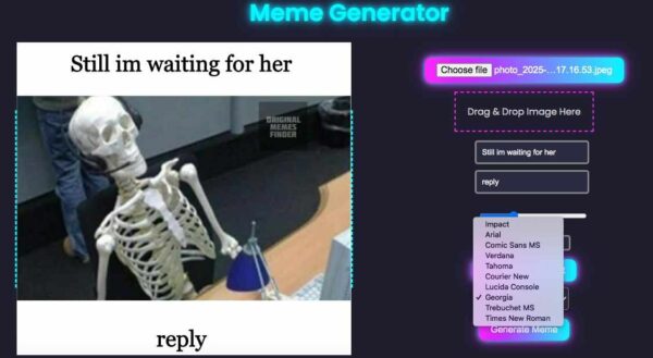 Basic Meme Generator tool