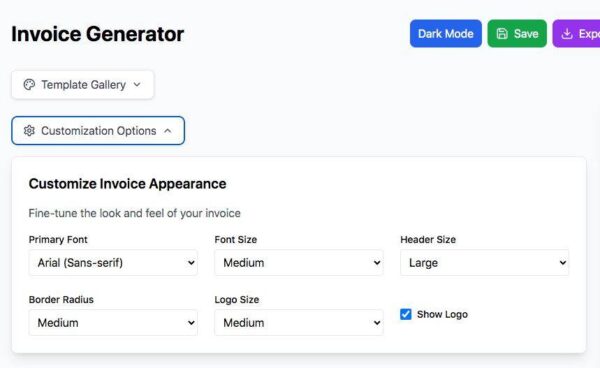 Invoice Generator Tool